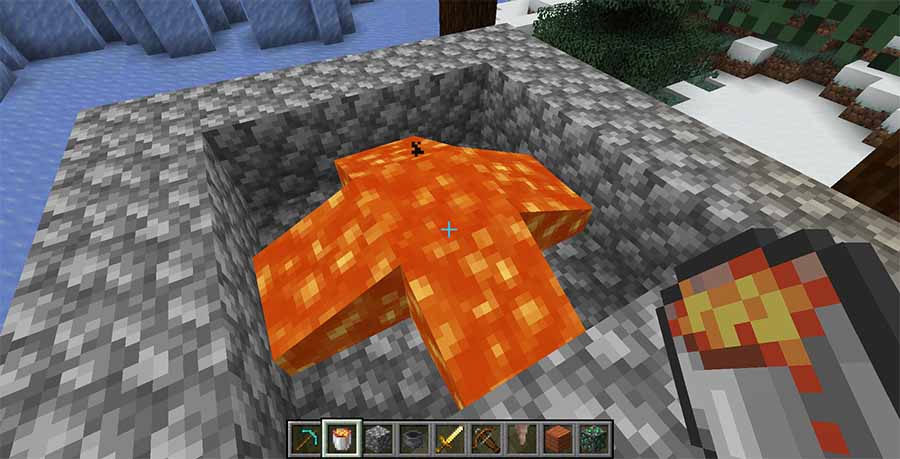 Guide: How To Make Infinite Lava In Minecraft 4 Fill lava pool in Minecraft